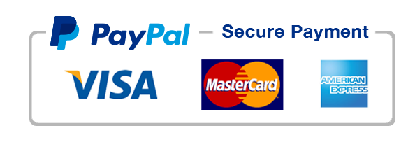 Payments securely processed through PayPal using payment methods supported by PayPal